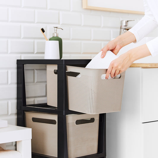 Składana półka na kółkach z 3 szufladami BRISEN