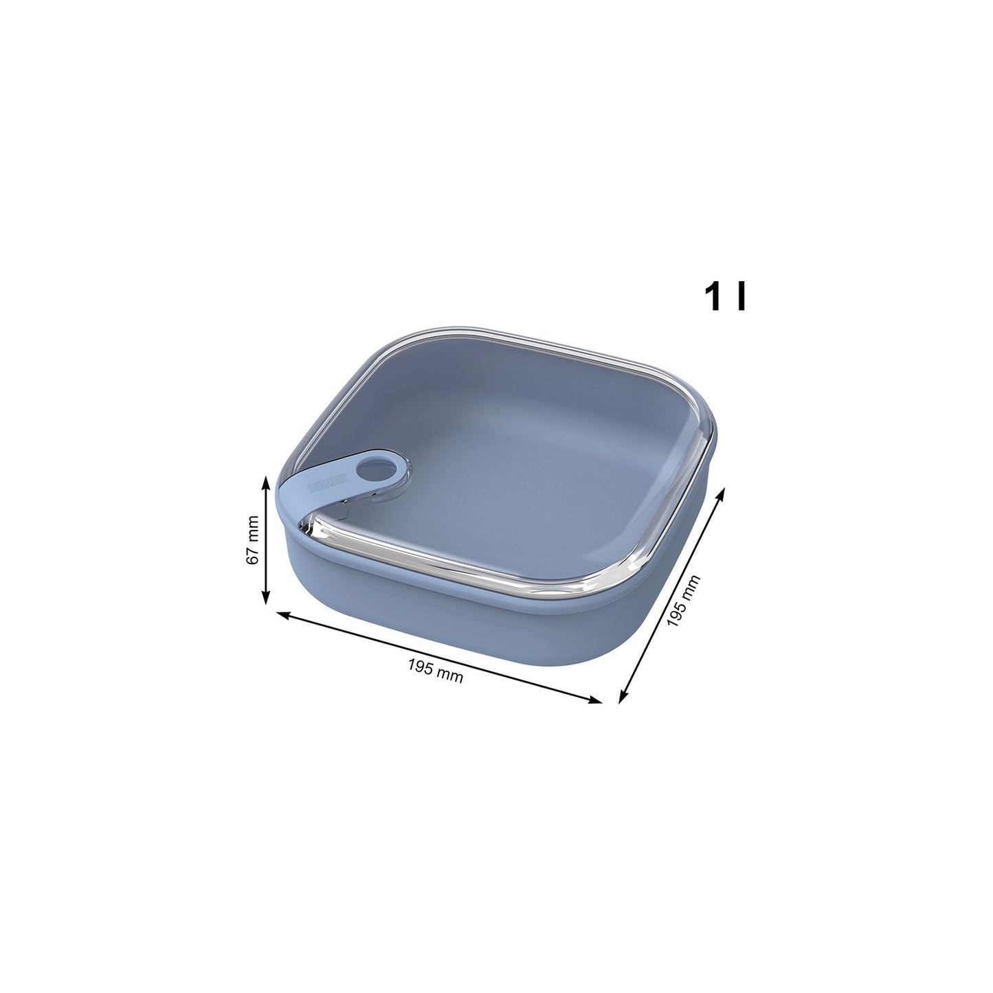 Pojemnik na żywność Rotho Ela płaski Midnight blue 1L granatowy