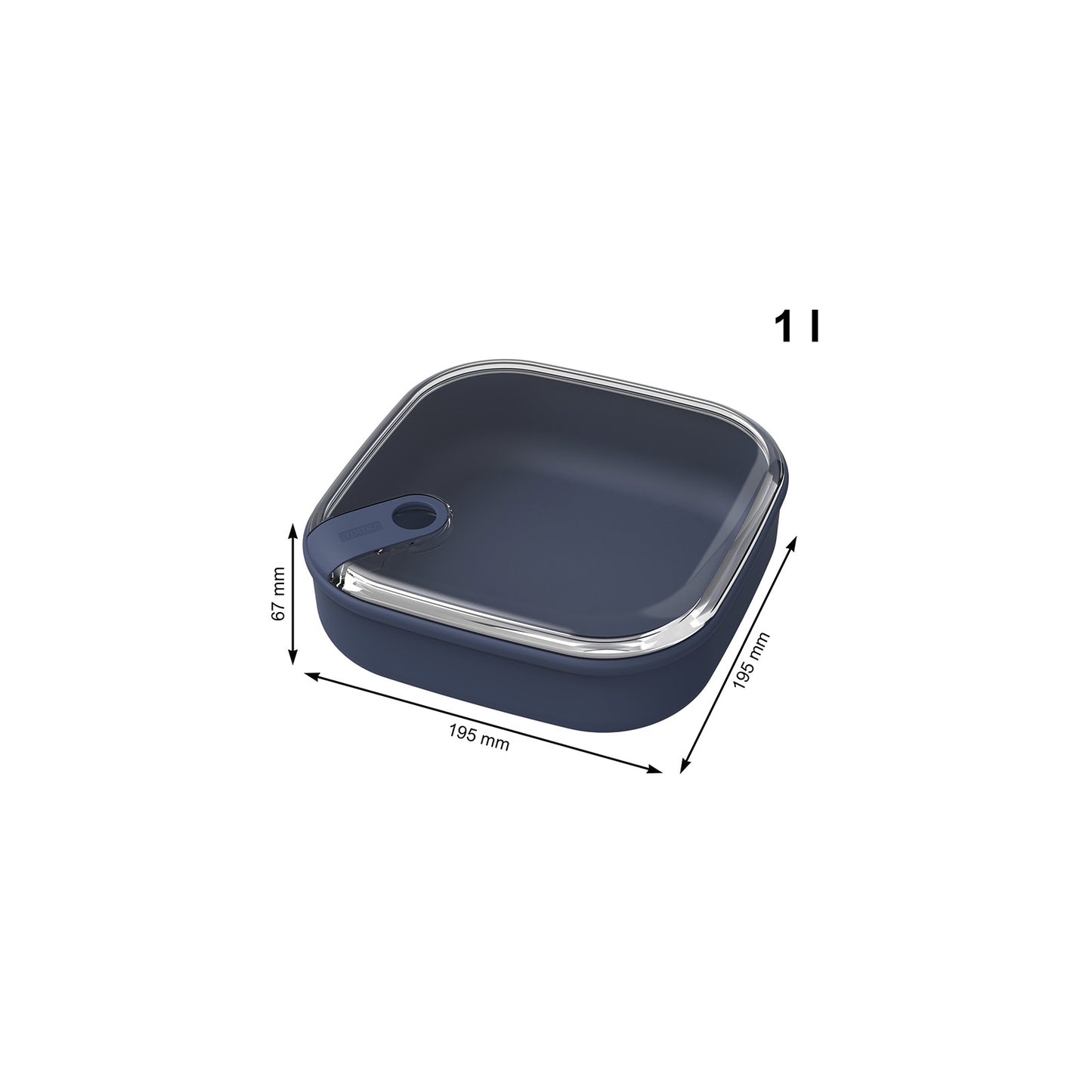 Pojemnik na żywność Rotho Ela płaski Midnight blue 1L granatowy