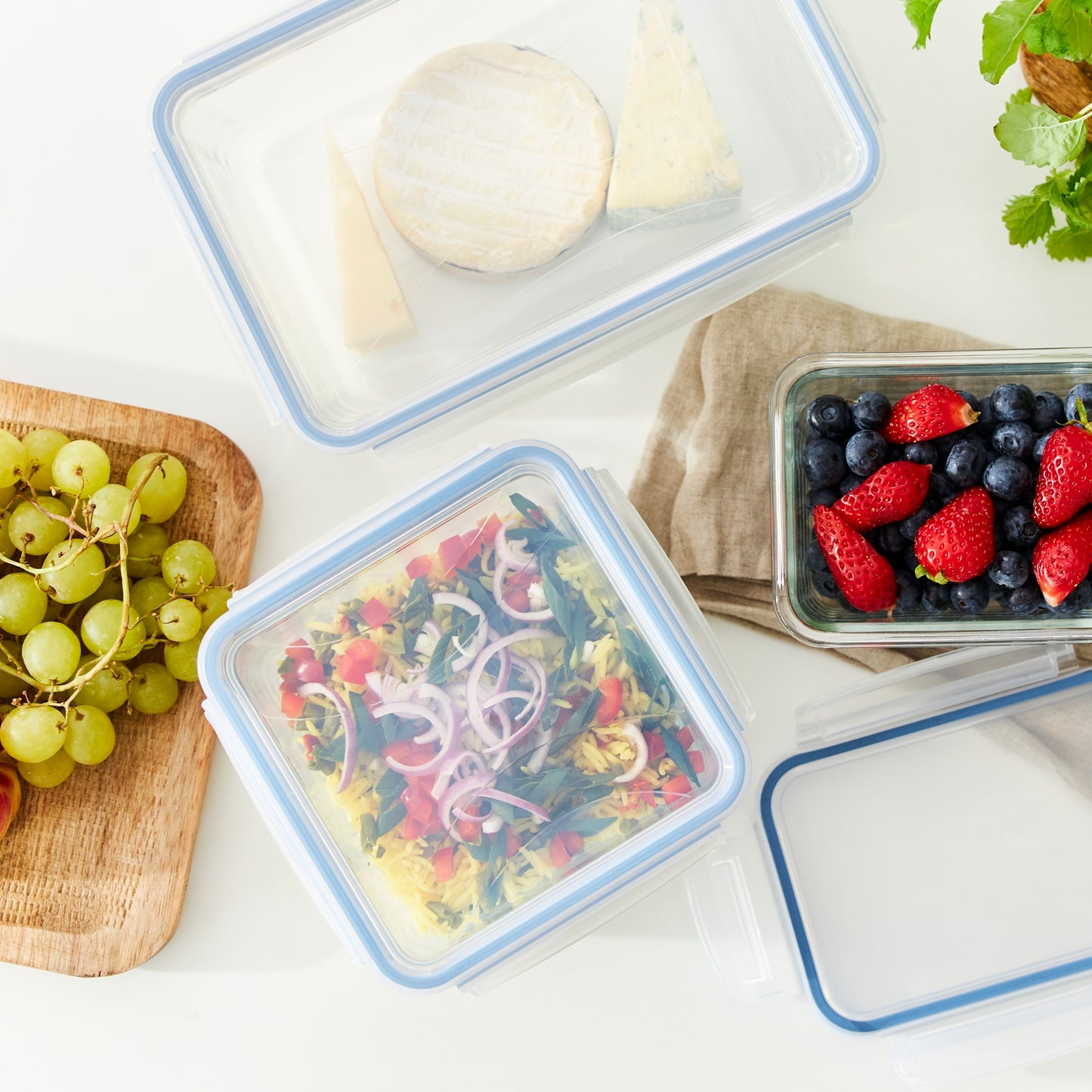 Kwadratowy pojemnik 0,8 L CLIC & LOCK