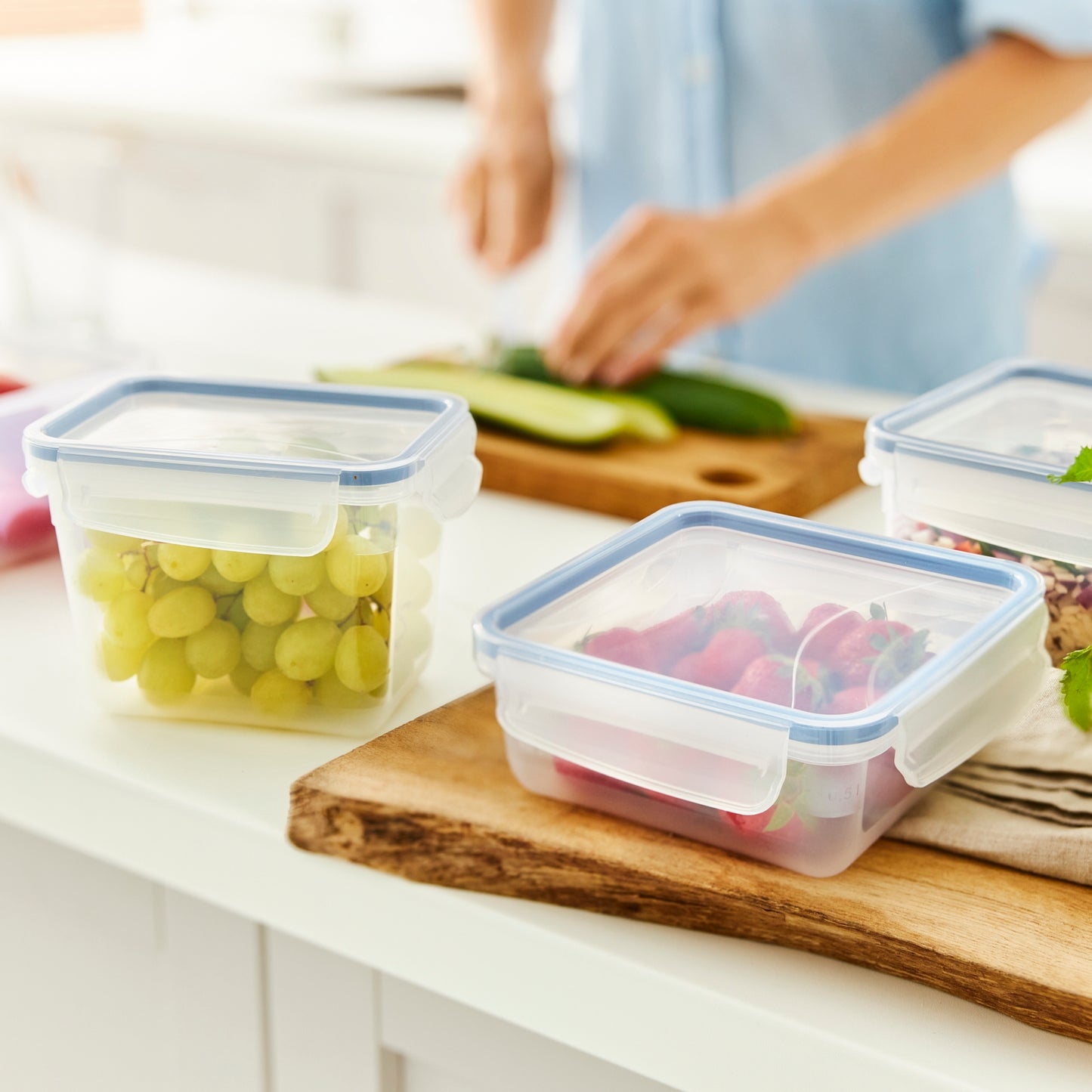 Kwadratowy pojemnik 0,8 L CLIC & LOCK