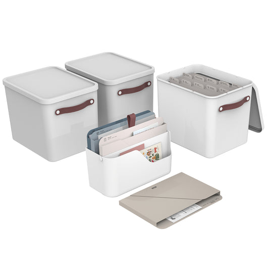 Zestaw Inbox + 3 pudełka archiwizacyjne MY PAPER Plus