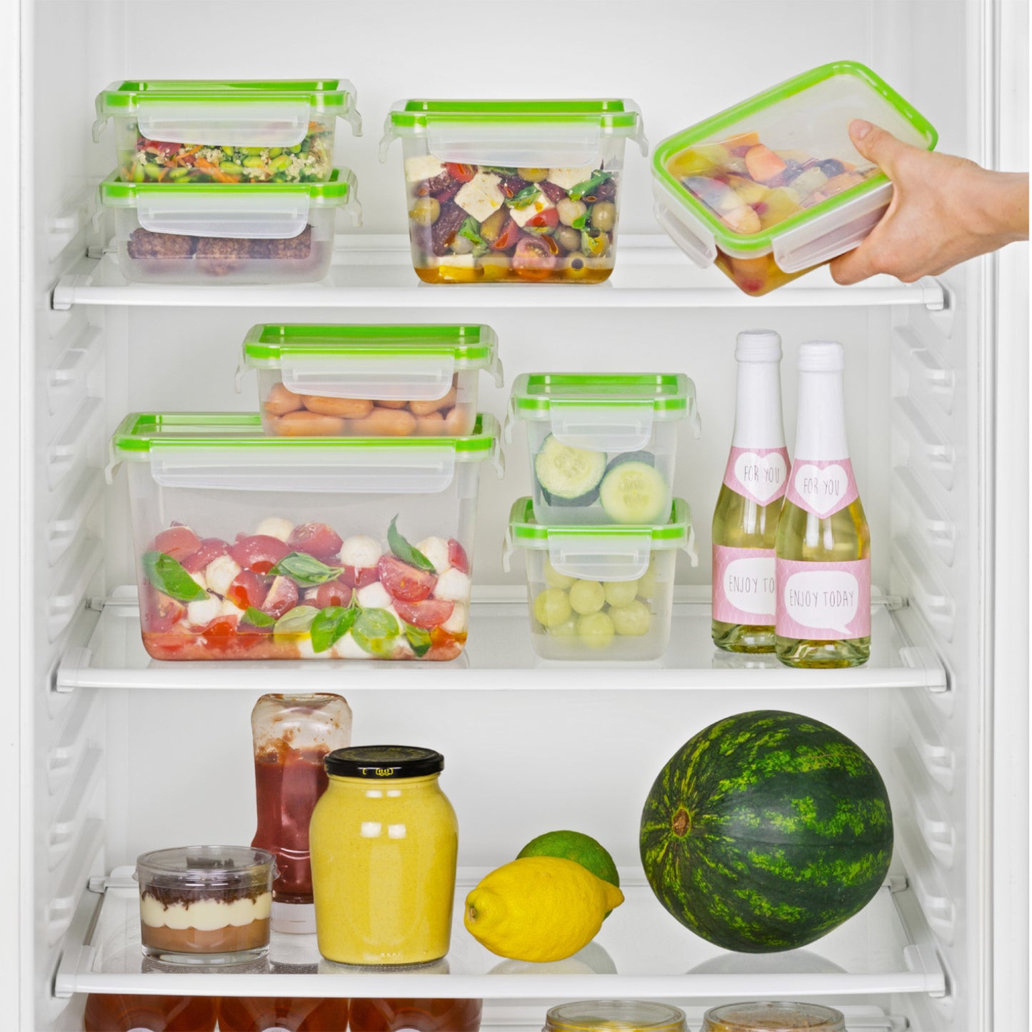 Pojemnik na żywność do lodówki Lunch box CLIC & LOCK 0.5L