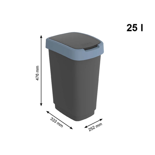 Zestaw 3 koszy na śmieci 25 l TWIST
