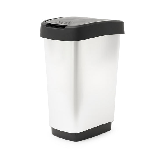 Kosz na śmieci 25 L TWIST srebrny metalizowany