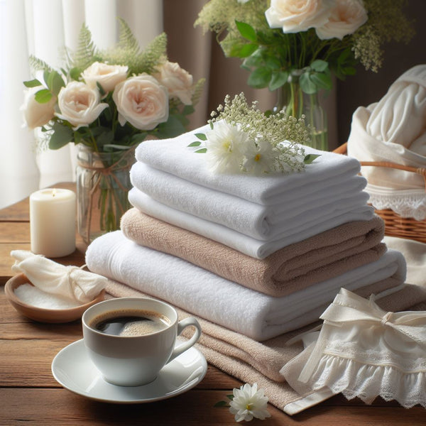 pachnące białe ręczniki wyprane domowymi sposobami